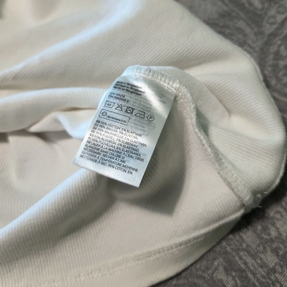 H&M Ribbed High neck Women's White Tank Top - Picture 5 of 5